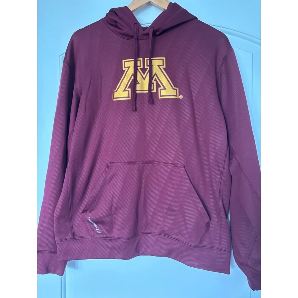 Nike Minnesota Gophers mens medium Pullover Hoodie Sweatshirt Therma-FIT Maroon